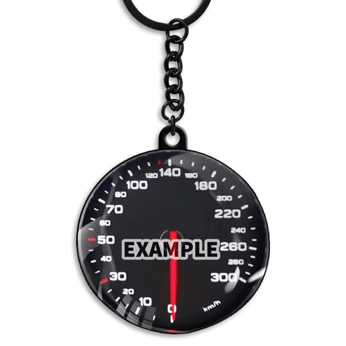 Keychain Speedometer Coated