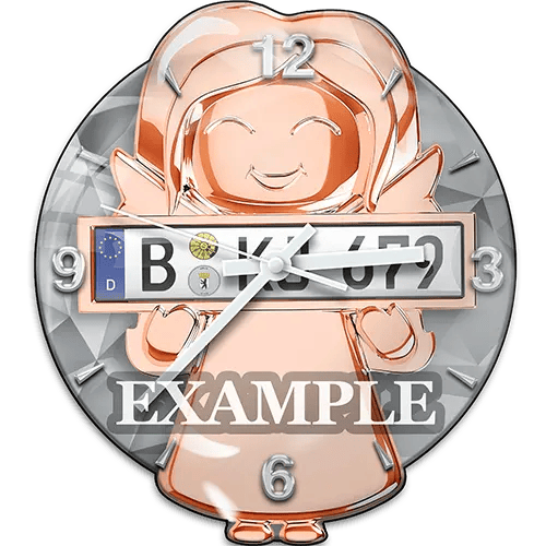 Angel Wall Clock License Plate