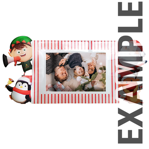Christmas photo frame Santas helpers